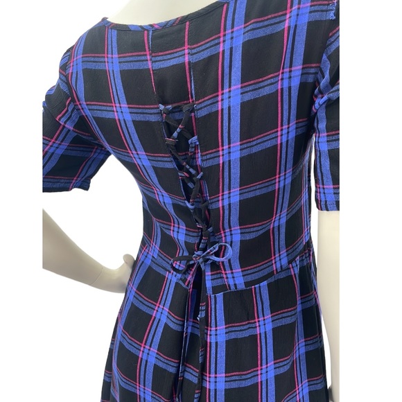 COLLUSION Dresses & Skirts - Tie Back Check Smock Dress
